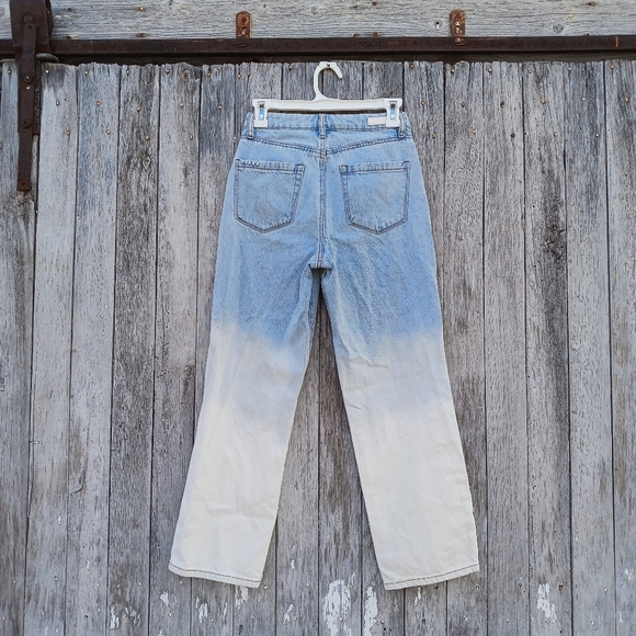 Blank NYC Womens Sz 25 The Baxter Ribcage Straight Leg Ombre Button Fly Highrise - Picture 4 of 6